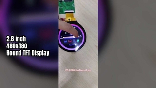 2.8 polegadas Circular TFT Display 480x480 RGB 40 Pin para Smart Home