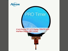 Display LCD TFT redondo de 4 polegadas 720x720 MIPI Interface Display 300 Cd/M2