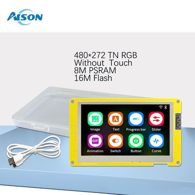 4.3 polegadas ESP32 Display Module 480x270 HMI Touch Screen 4,75V - 5,25V
