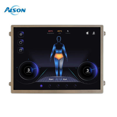 10Display TFT industrial de 0,4 polegadas com interface LVDS com toque capacitivo 1024x768 Resolução 500cd/m2