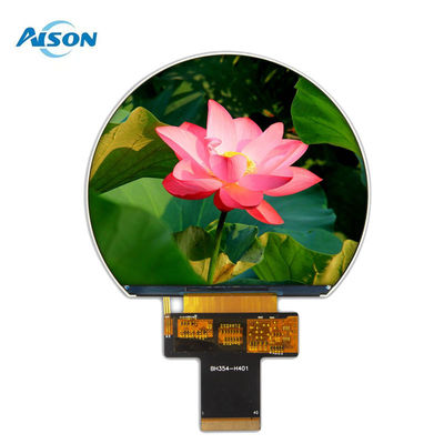 3.54 polegadas 800x640 Display TFT redondo SPI TFT Display 1000 Cd/M2 Com 3SPI+18Bit Interface RGB