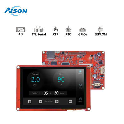 4.3 polegadas Nextion Intelligent HMI Display 480x272 Touch Display Module 300 cd/m2