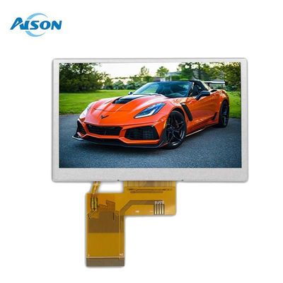 4.3 polegadas 800x480 IPS TFT LCD Display 450 Cd/M2 Interface RGB