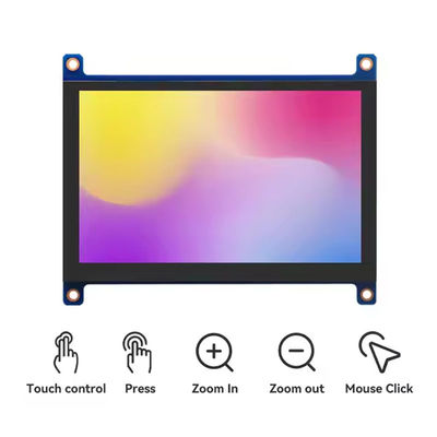 5 polegadas HDMI Raspberry Pi Display 800x480 Módulo de tela sensível ao toque capacitivo 400 Cd/M2