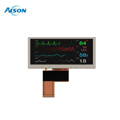 3.9 polegadas Tipo de barra LCD Display 480x128 Display LCD médico SPI/MCU Interface