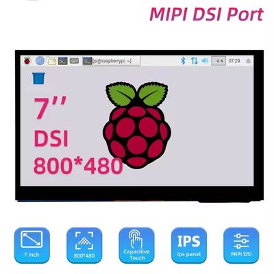 7 polegadas 800*480 MIPI-DSI IPS LCD Display Módulo de tela sensível ao toque capacitivo para Raspberry Pi