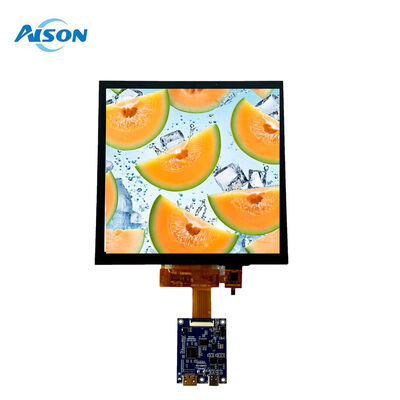7.6 polegadas 800x800 Quadrado Display TFT LCD Display MIPI Interface com HDMI Driver Board para Raspberry Pi 5