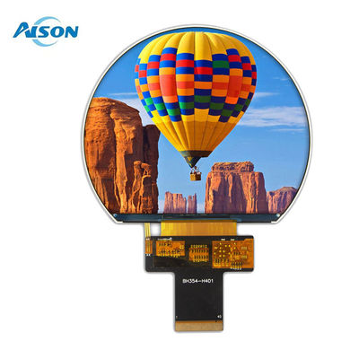 3.54 polegadas 800x640 Display TFT redondo SPI TFT Display 1000 Cd/M2 Com 3SPI+18Bit Interface RGB