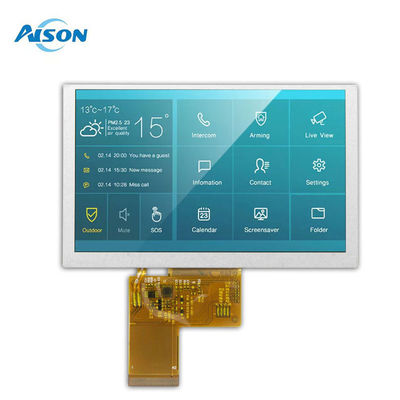 Módulo de exibição LCD IPS de 5 polegadas 800x480 Módulo de exibição industrial 40 pin com interface RGB
