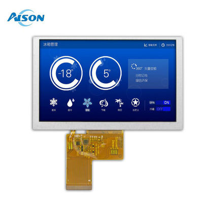 Módulo LCD TFT de 5 polegadas 800x480 Display 500 Cd/M2 RGB 24 Bit 40pin ILI6137 E ILI5960 Driver IC